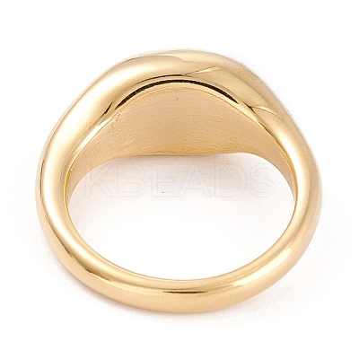 Ion Plating(IP) Unisex 304 Stainless Steel Finger Rings RJEW-K233-11-G-1