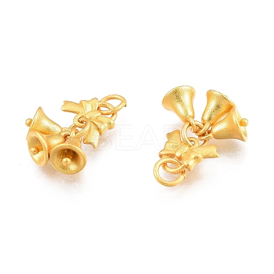 Brass Bell Pendants KK-N232-501-1