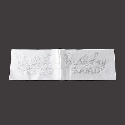 Word Birthday Squad Hotfix Rhinestone LS-DIY-XCP0002-24-1
