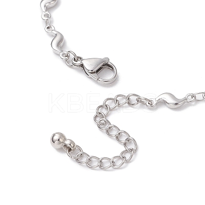 304 Stainless Steel Bar Link Chains Bracelets BJEW-JB11496-02-1