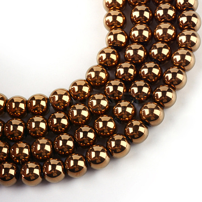 Electroplate Transparent Glass Beads Strands EGLA-Q062-8mm-D03-1