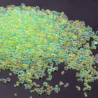 AB Color Plated 3D Nail Art Glass Mini Ball Beads MRMJ-WH0064-40I-1