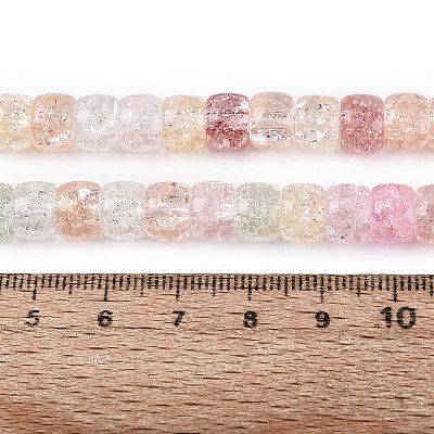 Crackle Transparent Glass Beads Strands GLAA-N069-03A-M-1
