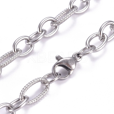 Non-Tarnish 304 Stainless Steel Figaro Chains Necklaces NJEW-G340-06P-1