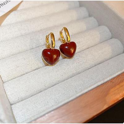 Alloy & 925 Sterling Silver Hoop Earrings LS-EJEW-Q013-03G-1