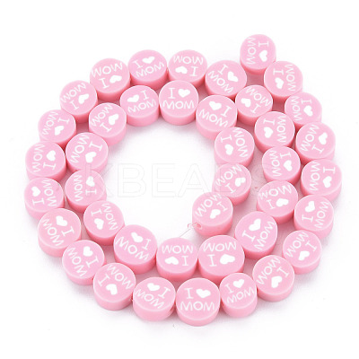 Handmade Polymer Clay Bead Strands CLAY-S096-013-1