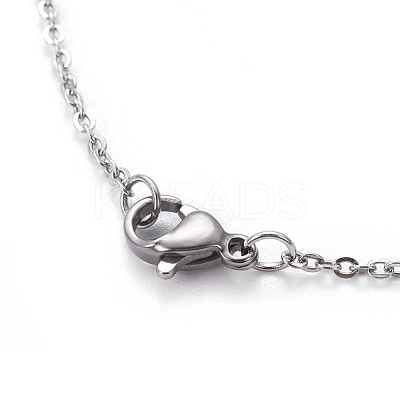 Non-Tarnish 304 Stainless Steel Pendant Necklaces NJEW-E141-29P-1