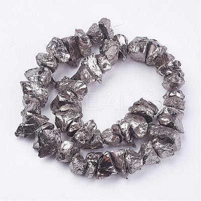 Electroplated Natural Quartz Crystal Bead Strands G-F336-06G-1