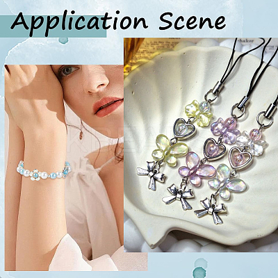 80Pcs 8 Styles Alloy Bead Frame FIND-SP0004-13-1