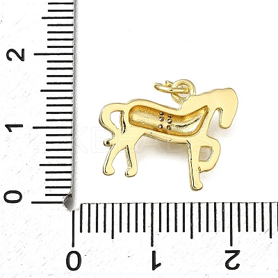 Brass Micro Pave Clear Cubic Zirconia Pendants LS-ZIRC-I070-061G-1