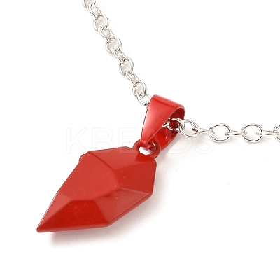 Rack Plating Alloy Heart Pendant Necklaces Sets NJEW-B081-07C-1