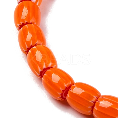 Handmade Lampwork Chevron Beads Strands LAMP-K041-01B-18-1