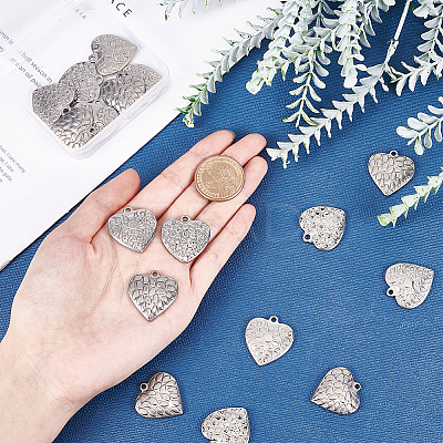 18Pcs 3 Style 304 Stainless Steel Pendants STAS-UN0025-66-1
