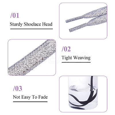 3 Pairs 3 Colors Polyester Cord Shoelace AJEW-TA0002-36A-1