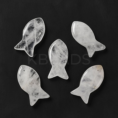 Natural Quartz Crystal Pendants G-G932-B20-1
