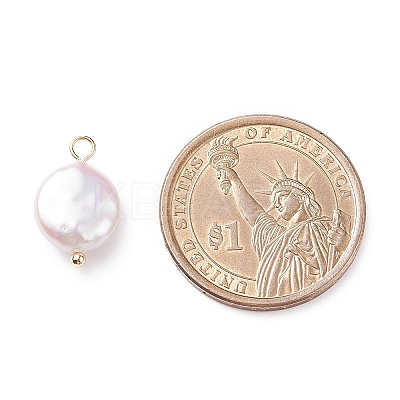 Natural Baroque Pearl Keshi Pearl Pendants X-PALLOY-JF01494-01-1