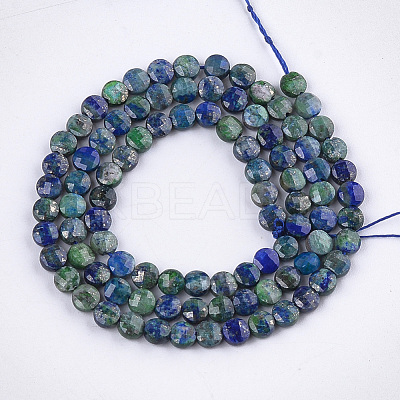 Natural Chrysocolla and Lapis Lazuli Beads Strands G-S354-41-1