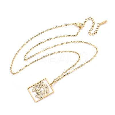 304 Stainless Steel Necklace LS-NJEW-D330-01G-05-1