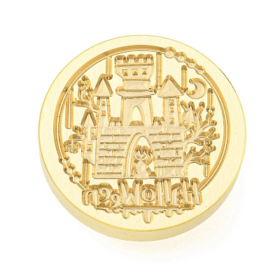 Halloween Series Wax Seal Brass Stamp Heads AJEW-M039-01S-1