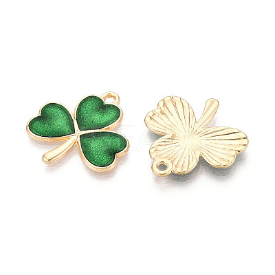 Light Gold Tone Alloy Enamel Pendants FIND-N011-25KCG-1