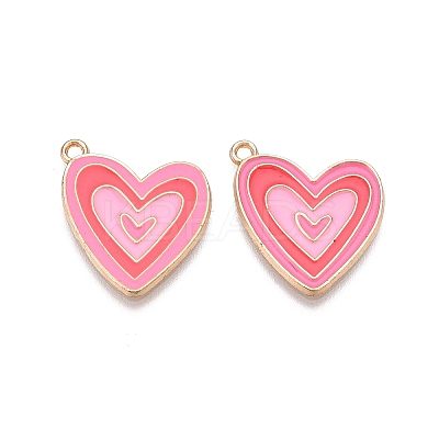Rack Plating Alloy Enamel Pendants ENAM-N056-432A-1