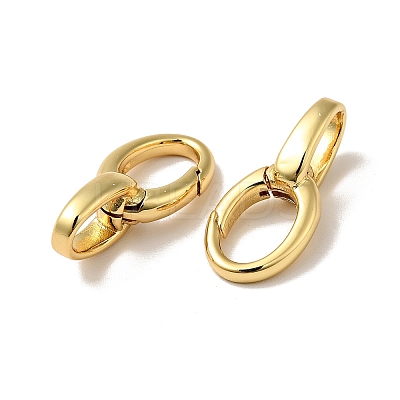 Brass Spring Gate Rings KK-J301-04G-1