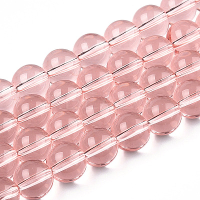 Transparent Glass Beads Strands GLAA-T032-T10mm-10-1