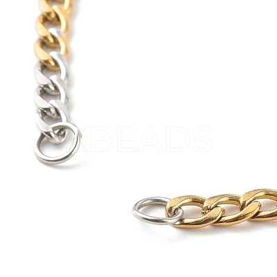 304 Stainless Steel Chain Bracelet Makings AJEW-JB00996-02-1