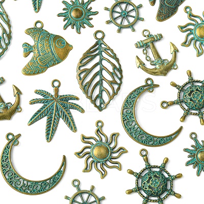 9 Styles Zinc Alloy Pendants FIND-FS0002-71-1