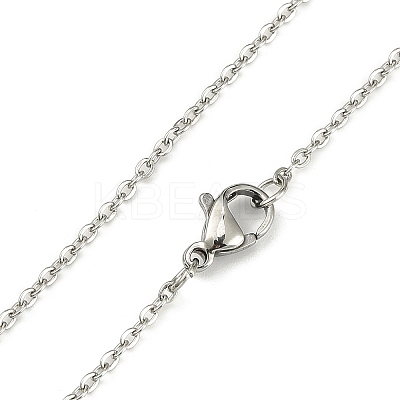 Tarnish Resistant Classic Plain 304 Stainless Steel Mens Womens Cable Chains Necklaces LS-STAS-S029-02-1