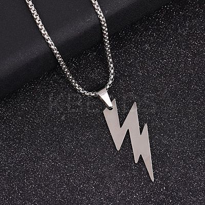 201 Stainless Steel Pendant Necklaces LS-NJEW-D307-02P-A-1