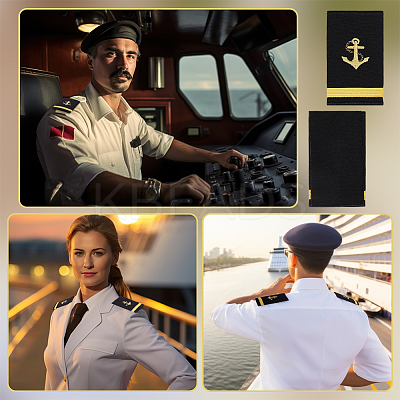 1 Pair Polyester Sailor Epaulettes DIY-BC0017-21F-1
