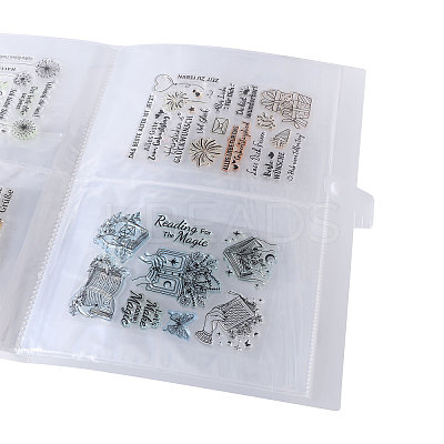 8 Inch 2 Grids Transparent PP Plastic Photocard Storage Albums AJEW-WH0419-72C-1