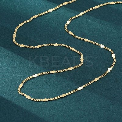 Brass Curb Chains Necklaces for Women NJEW-D302-07G-1