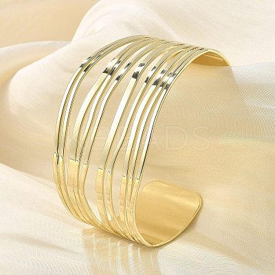 Hollow Brass Cuff Open Bangles BJEW-M060-04G-1