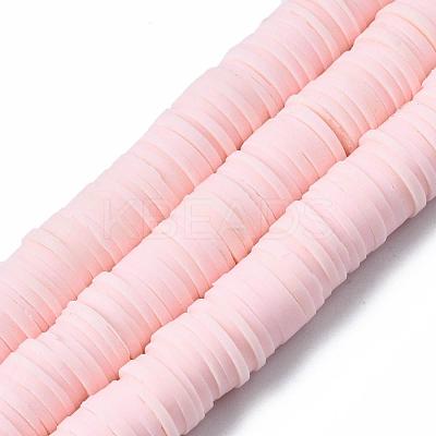 Flat Round Handmade Polymer Clay Beads CLAY-R067-10mm-27-1