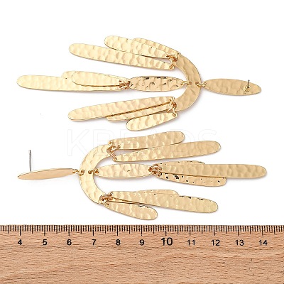 Zinc Alloy Oval Chandelier Earrings EJEW-Z107-03G-01-1