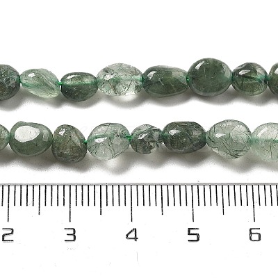 Natural Green Rutilated Quartz Beads Strands G-C179-F07-02-1