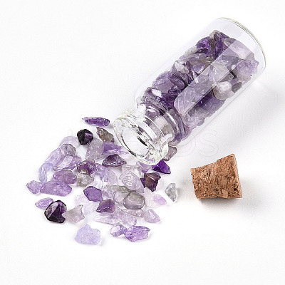 Glass Wishing Bottle Display Decorations AJEW-T013-02J-1