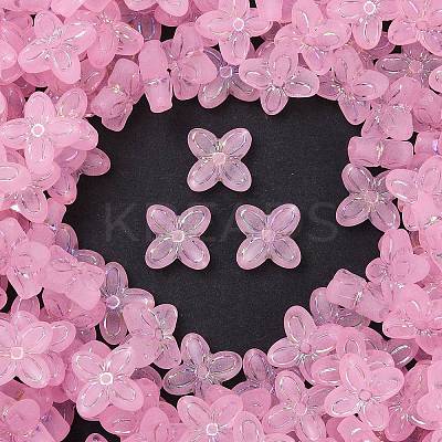 Frosted Transparent Acrylic Beads X1-OACR-P029-09B-01-1