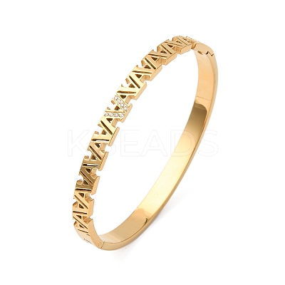 304 304 Stainless Steel Micro Pave Cubic Zirconia Hinged Bangles for Women BJEW-Z146-01G-1