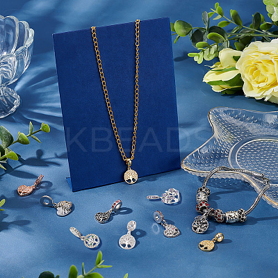 20pcs 10 Style Alloy & Brass European Dangle Charms MPDL-PH0001-14-1