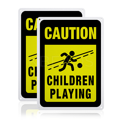 UV Protected & Waterproof Aluminum Warning Signs AJEW-GL0001-01A-01-1