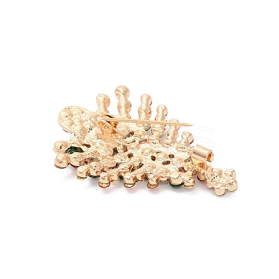 Christmas Tree Alloy Rhinestone Lapel Pins for Clothes JEWB-H033-08B-KCG-1