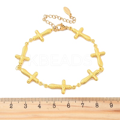 201 Stainless Steel Link Bracelets for Women BJEW-Z103-01G-02-1