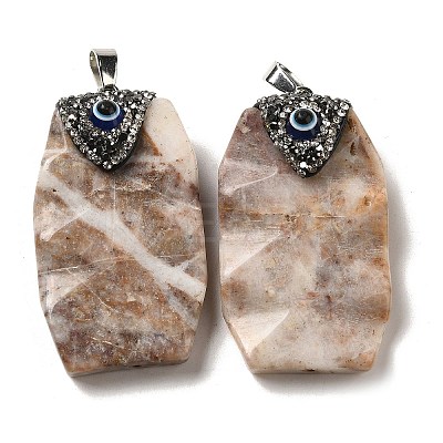 Synthetic Gemstone Pendants KK-F868-14P-1