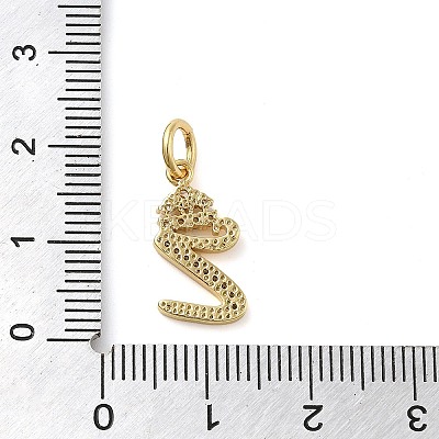 Brass Micro Pave Cubic Zirconia Pendants KK-M273-01G-Z-1