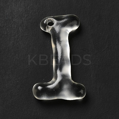 Transparent Resin Alphabet Pendants LS-RESI-C028-02I-1