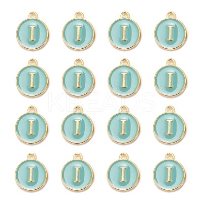 Golden Plated Alloy Enamel Charms ENAM-S118-05I-1