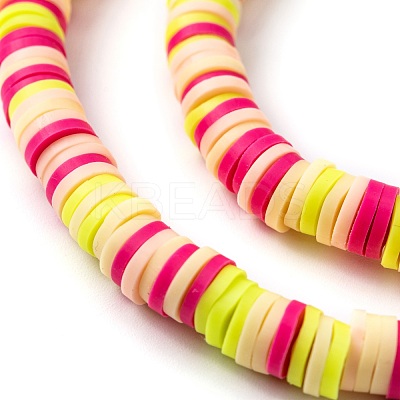 Handmade Polymer Clay Beads Strands CLAY-R089-6mm-T02B-17-1